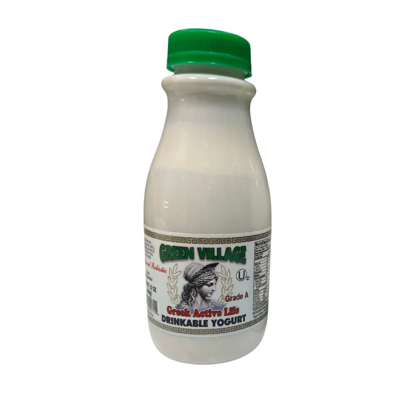 "GREEN VILLAGE" GREEK DRINKABLE YOGURT 340G