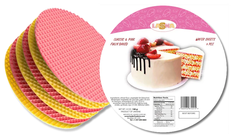 WAFER SHEETS CLASSIC & PINK ROUND 100GR LASKA