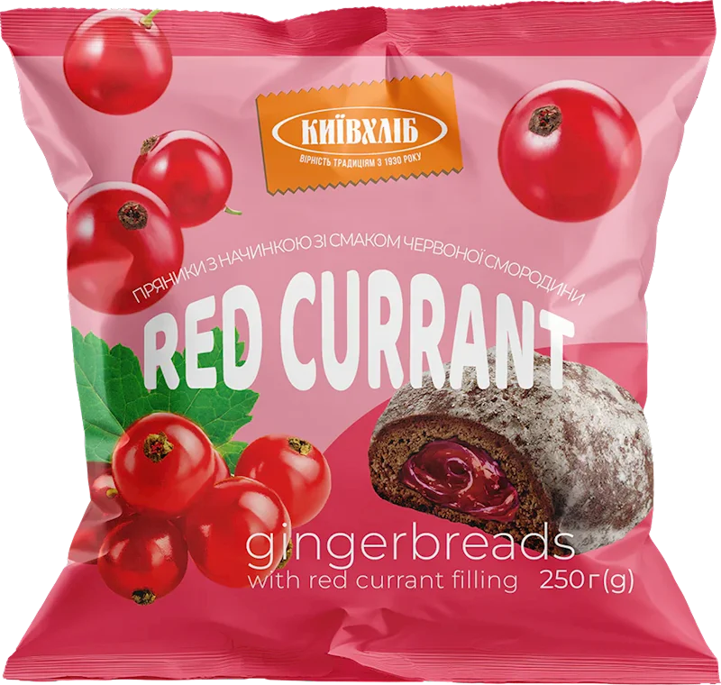GINGERBREADS WITH RED CURRANT FILLING 250G KIEVHLEB