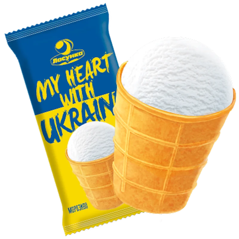 "LASUNKA" ICE CREAM "MY HEART WITH UKRAINE"