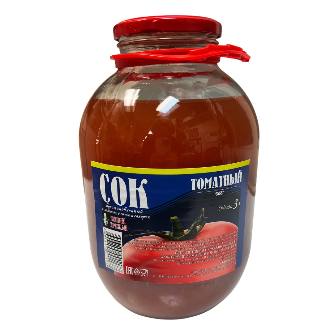 "NOVIY UROZHAY" TOMATO JUICE 3L