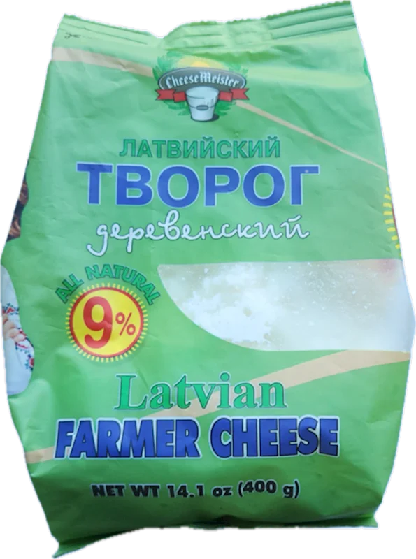 LATVIAN FARMER CHEESE 9% 400G CHEESE MEISTER