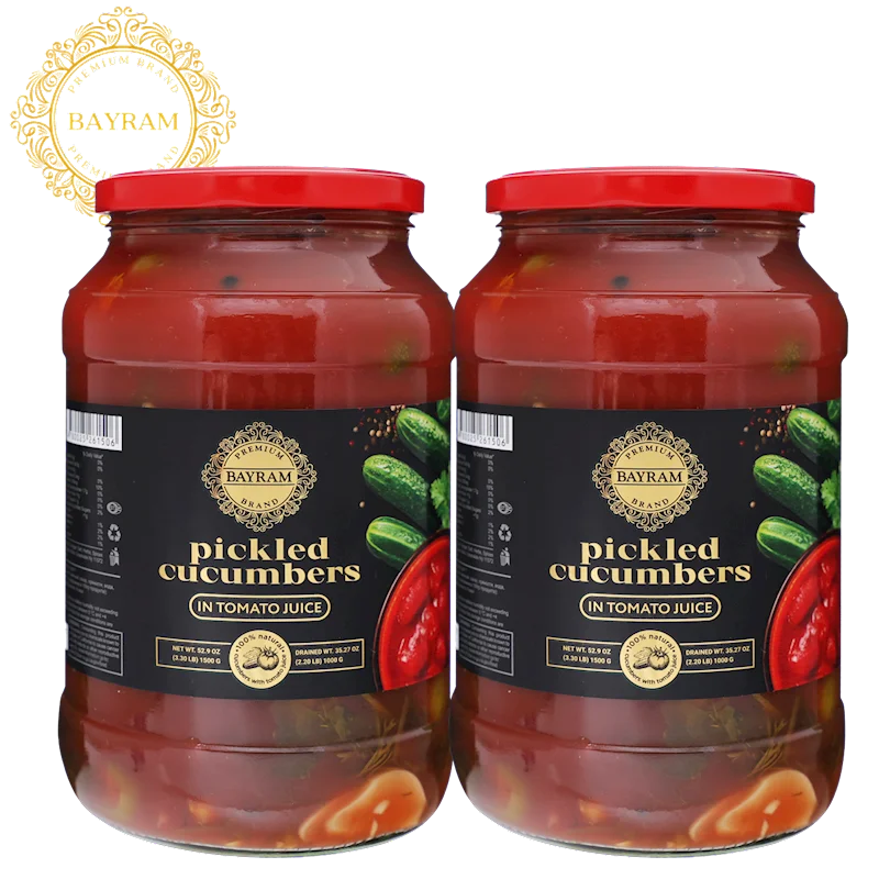 PICKLED CUCUMBERS IN TOMATO JUICE 1000G