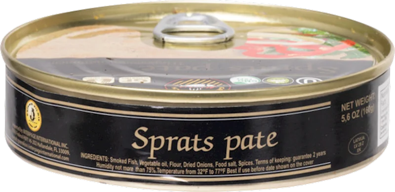 BALTIC GOLD SMOKED SPRATS PATE WITH ONION 160G