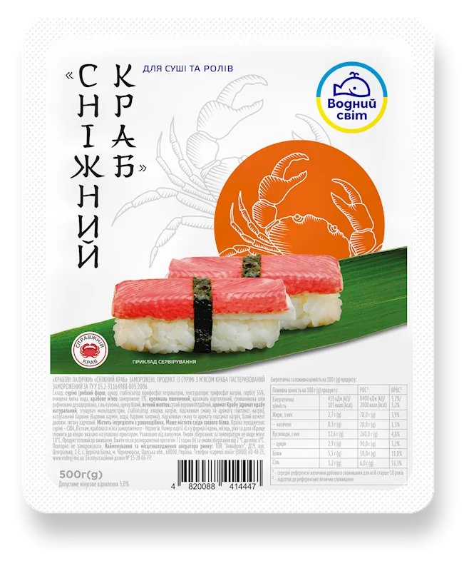 CRAB STICKS "SNOW CRAB" 500GR VODNIY SVIT
