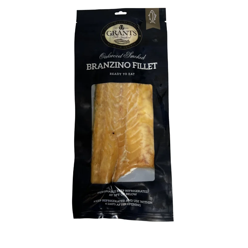 GRANTS OAKWOOD SMOKED BRANZINO FILLET 8OZ