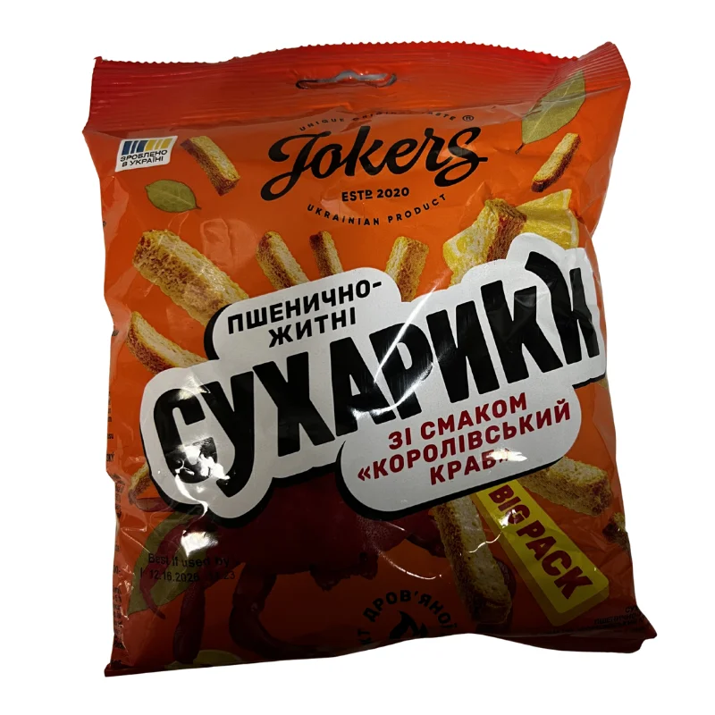 EUROPEAN RYE WHEAT CROUTONS CRAB FLAVOR 100G JOKERS