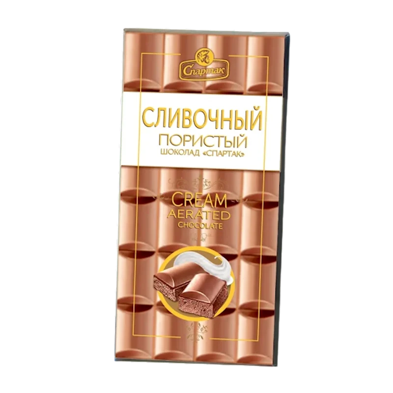AERATED CREAM CHOCOLATE BAR 70G SPARTAK