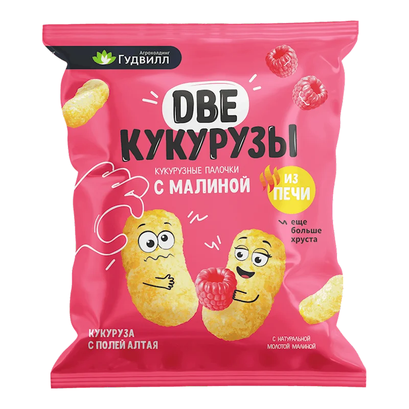 SWEET PUFFED CORN STICKS WITH RASPBERRY 70gr GOODWILL