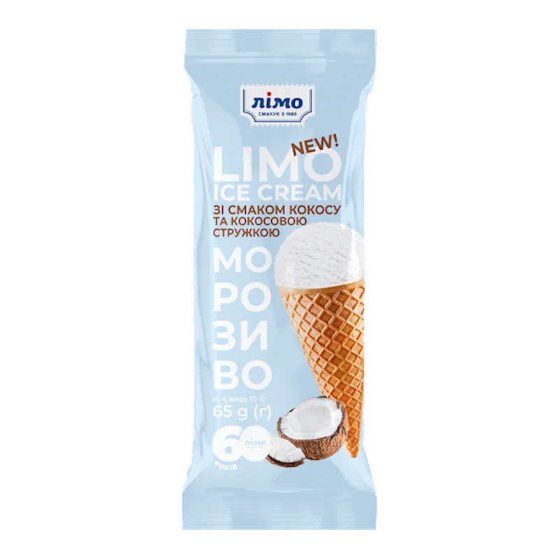 LIMO COCONUT FLAVOR IN WAFER CONE  65G