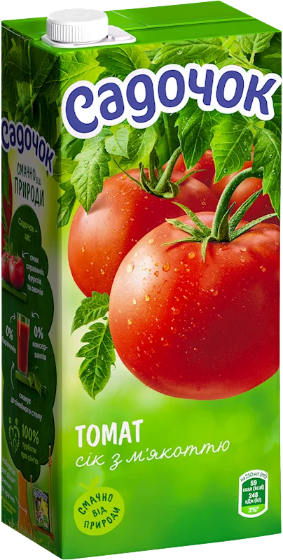 TOMATO JUICE WITH PULP 950ML SADOCHOK