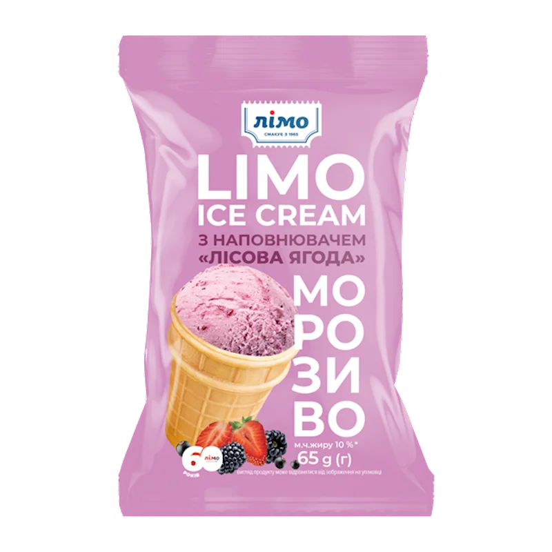 LIMO ICE CREAM WAFER CUP FOREST BERRY FLAVOR  65G