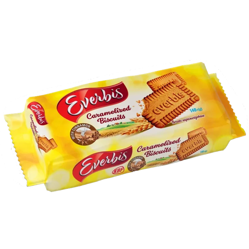 EVERBIS COOKIES WITH CARAMEL 140G