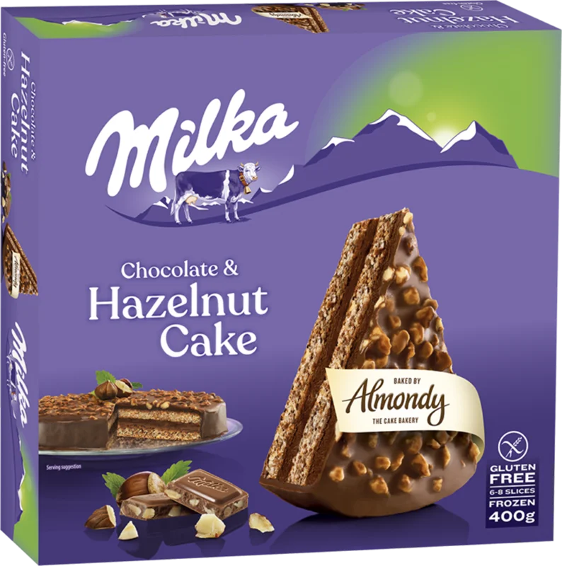 CAKE MILKA CHOCOLATE&HAZELNUT 400GR ALMONDY