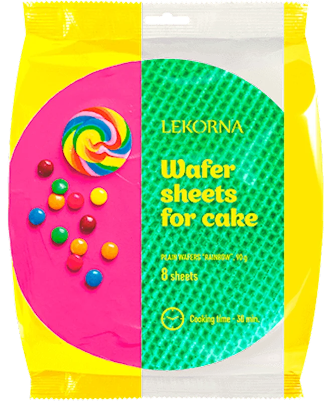 "LEKORNA" WAFERS RAINBOW 90G