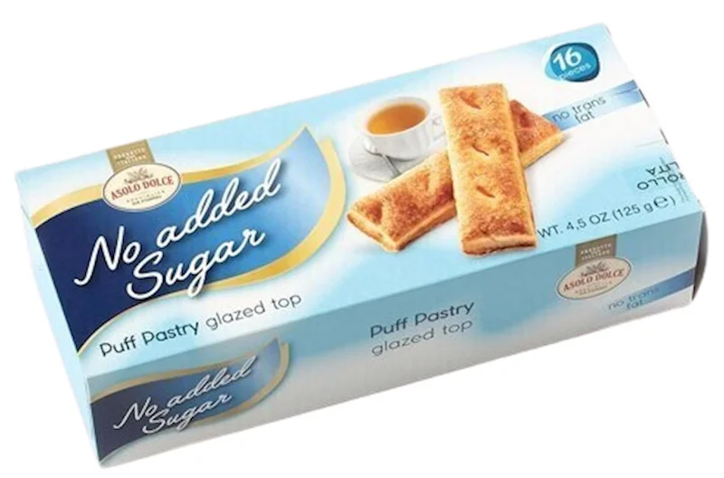 ASOLO DOLCE SUGAR FREE PUFF PASTRY GLAZED TOP 125G