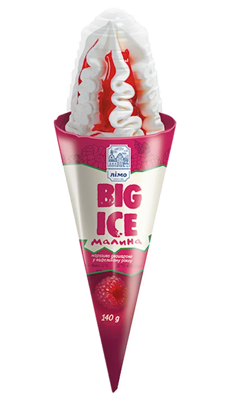 LIMO BIG ICE RASPBERRY TASTE IN WAFER CONE 140G