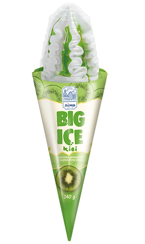 LIMO BIG ICE KIWI TASTE IN WAFER CONE 140G