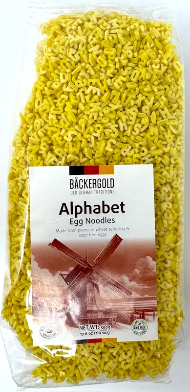 BACKERGOLD ALPHABET EGG NOODLES 500G