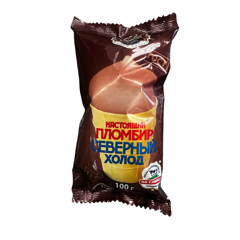 CHOCOLATE ICE CREAM IN WAFER CUP  100GR SEVERNY HOLOD