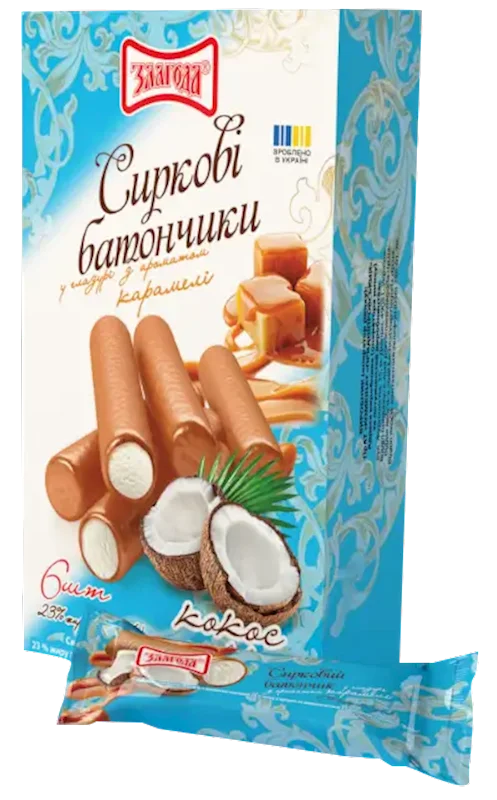 ZLAGODA GLAZED CHEESE BAR COCONUT 120G
