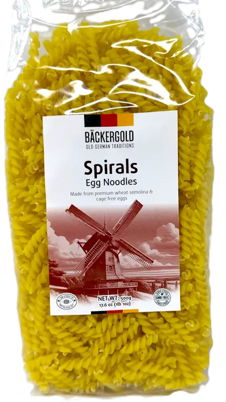 BACKERGOLD SPIRAL EGG NOODLES 500G