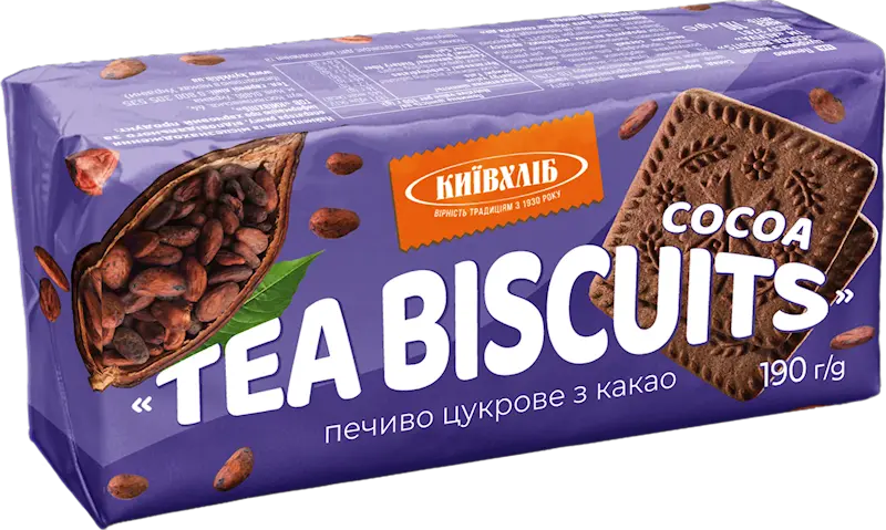 "KIEV HLEB" TEA BISCUITS COCAO 190 GR