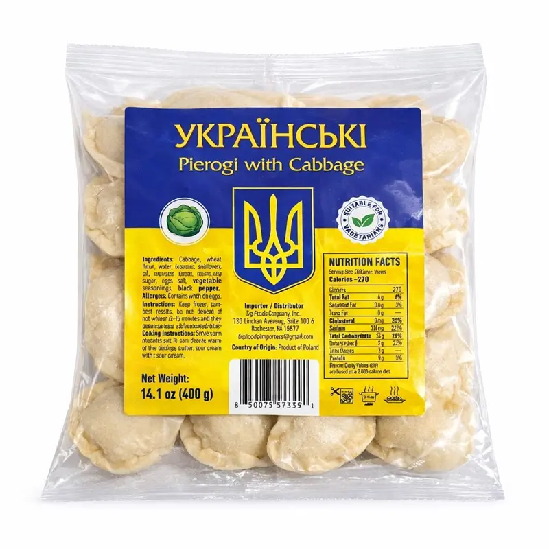PIEROGIES (VARENIKI) WITH CABBAGE 400G