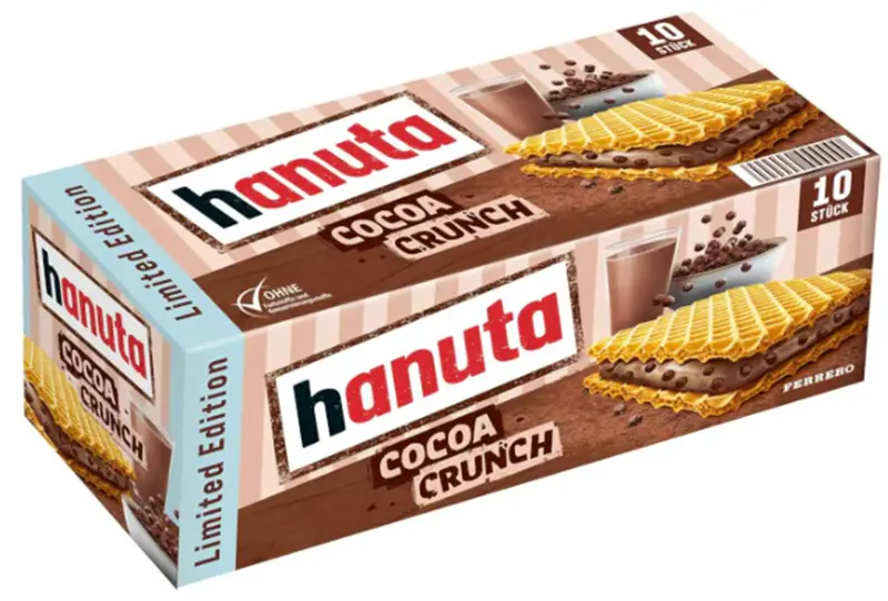 "HANUTA" WAFERS COCOA CRUNCH 220GR