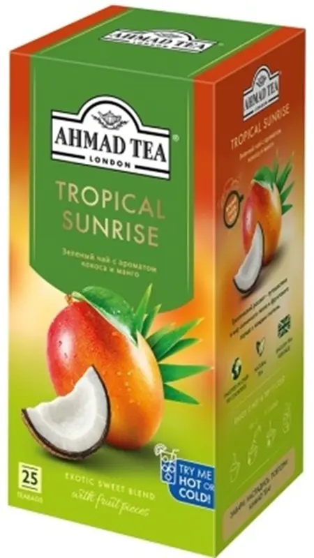 "AHMAD" GREEN TEA TROPICAL SUNRISE 25TB