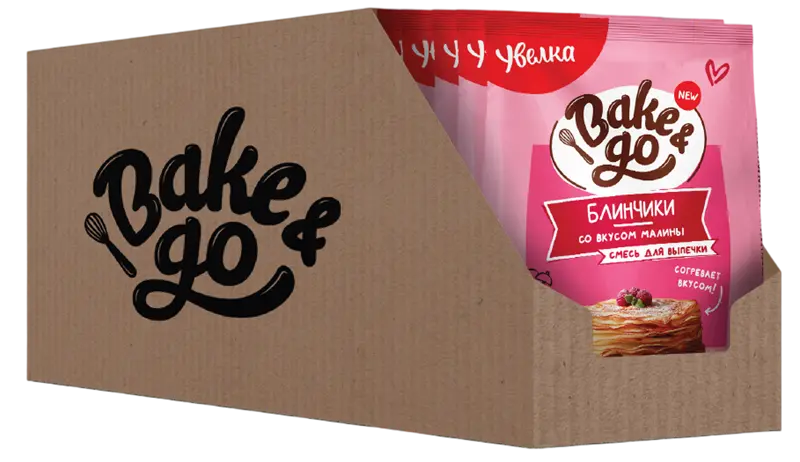 BAKING MIX FOR CREPES WITH RASPBERRY FLAVOR 250GR UVELKA