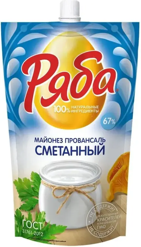 "RYABA" SMETANNIY MAYONNAISE 67% 350GR