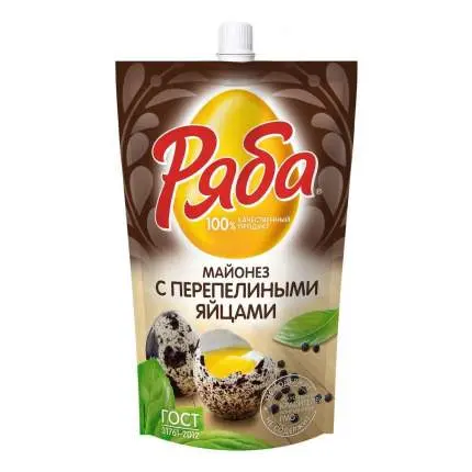 "RYABA" QUAIL EGGS MAYONNAISE 67% 350GR