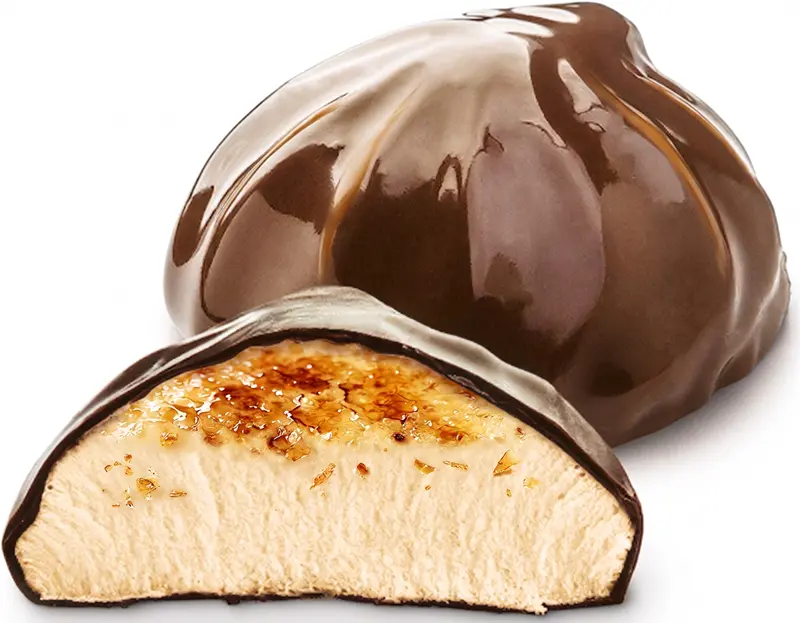 MARSHMALLOW CREME BRULEE IN CHOCOLATE