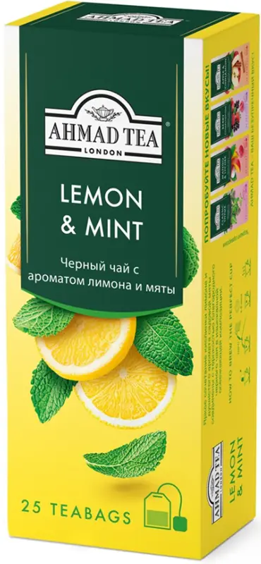 "AHMAD" BLACK TEA LEMON - MINT 25TB