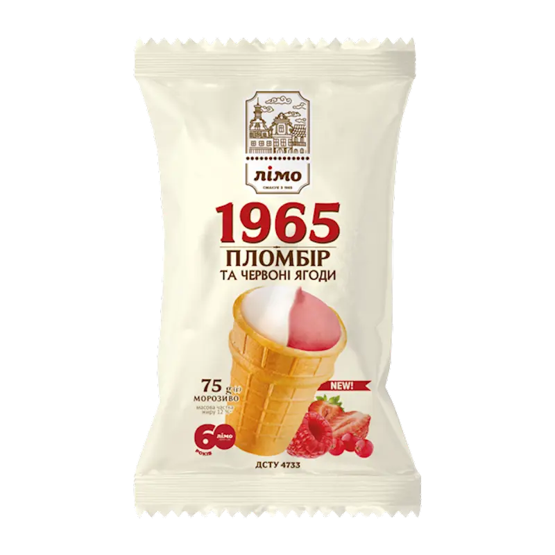 LIMO 1965 PLOMBIR RED BERRIES IN WAFER CUP  75G