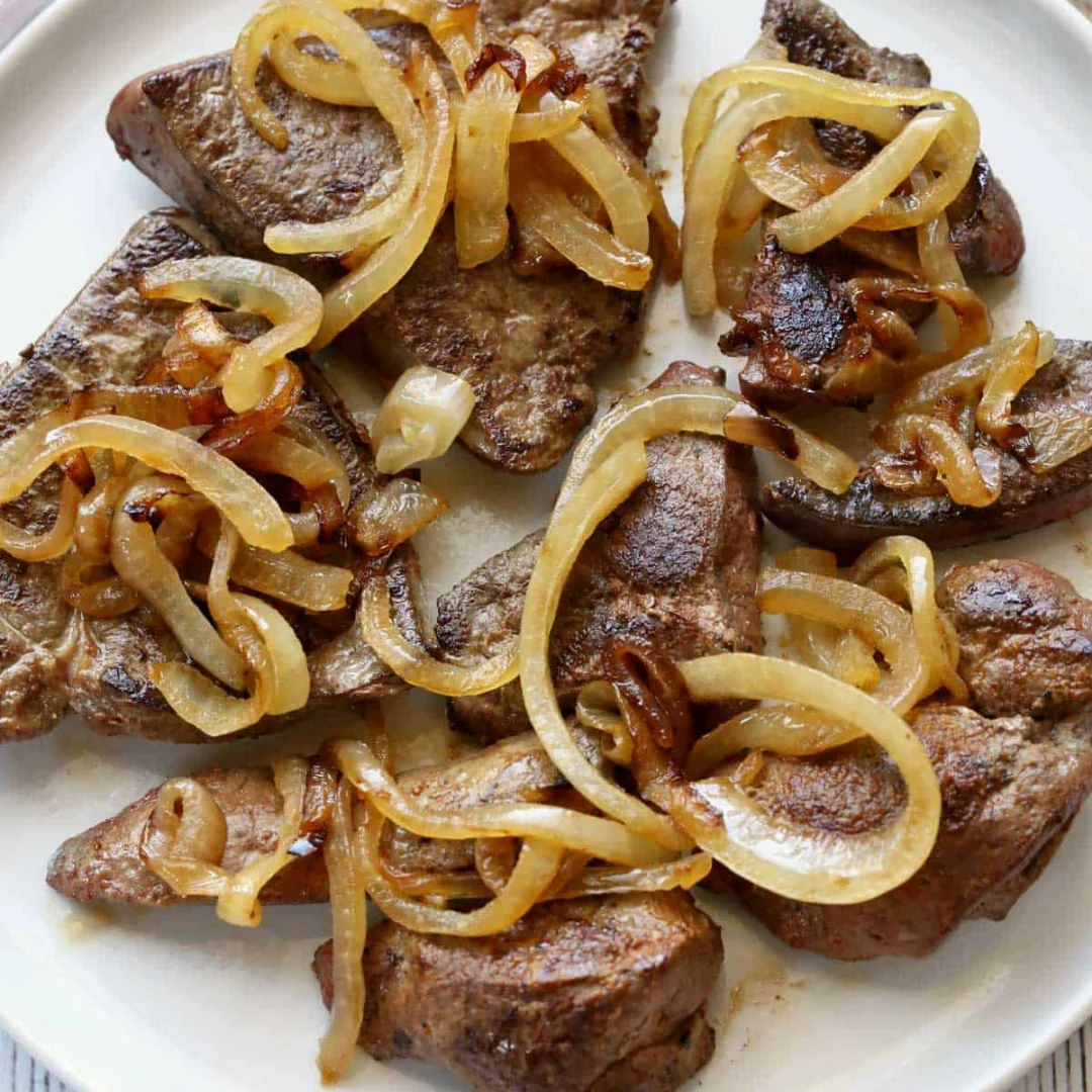 FRIED BEEF LIVER W/ONIONS