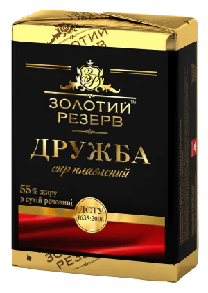 PROCESSED CHEESE "DRUZHBA" 90G GOLD REZERV