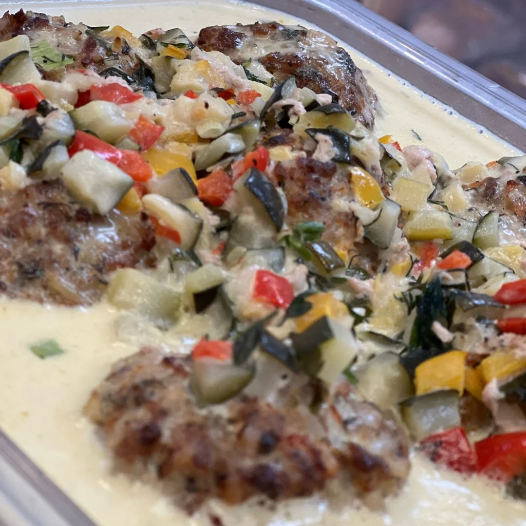 MEATBALLS IN WHITE SAUCE WITH VEGETABLES