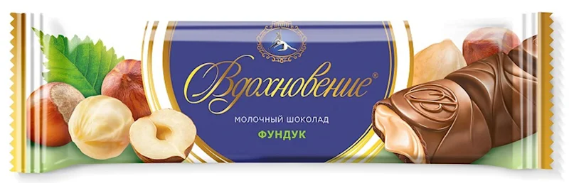 CHOCOLATE BAR "VDOHNOVENIE" WITH HAZELNUT  40G