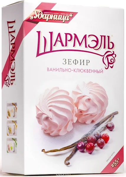 MARSHMALLOW (ZEFIR) CRANBERRY 255G SHARMEL