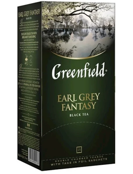 GREENFIELD TEA EARL GREY FANTASY 25 TEA BAGS
