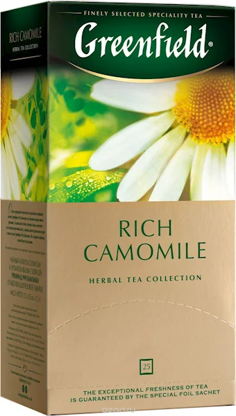 GREENFIELD TEA RICH CAMOMILE 25 TEA BAGS