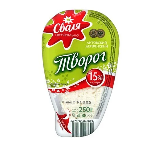 SVALYA FARMER CHEESE 15% 250 GR