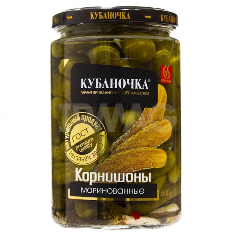 KUBANOCHKA MARINATED KORNISHONY 680GR