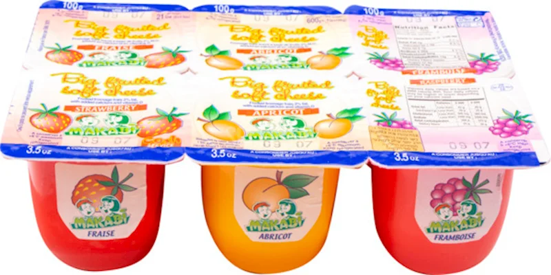 MAKABI SOFT CHEESE MIX FRUIT  6X100G