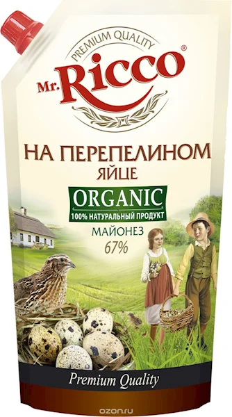RICCO ORGANIC MAYONEZ QUAIL EGGS 800ML