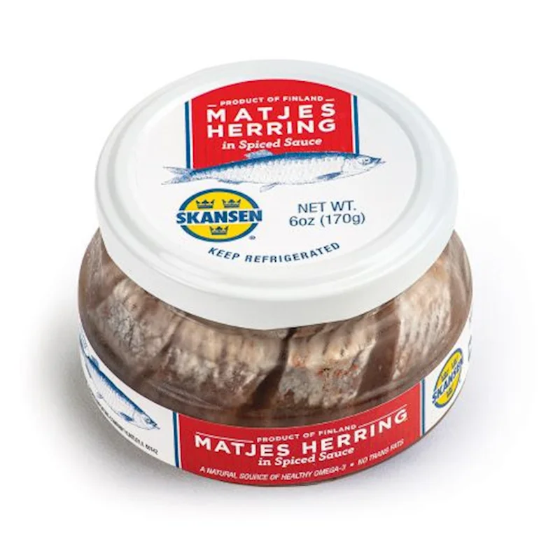 SKANSEN MATJES HERRING IN SPICED SAUCE 170G