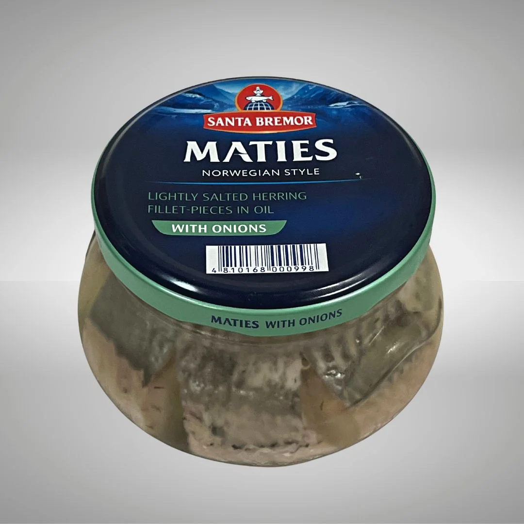 SANTA BREMOR HERRING FILLET PIECES ONION 250G GLASS JAR