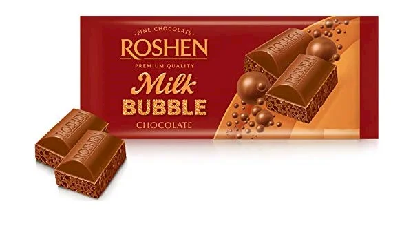 ROSHEN MILK AERATED CHOCOLATE BAR 80G
